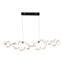 Lustra LED Suspendata Acril LT762/2GD, 80W, Lumina 3000/4000/6000K, Alb, Inaltime Reglabila