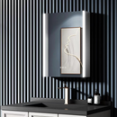 Oglinda LED cu Dulap LAVIN 51x71 cm Alb – Banda Verticala si Design Compact