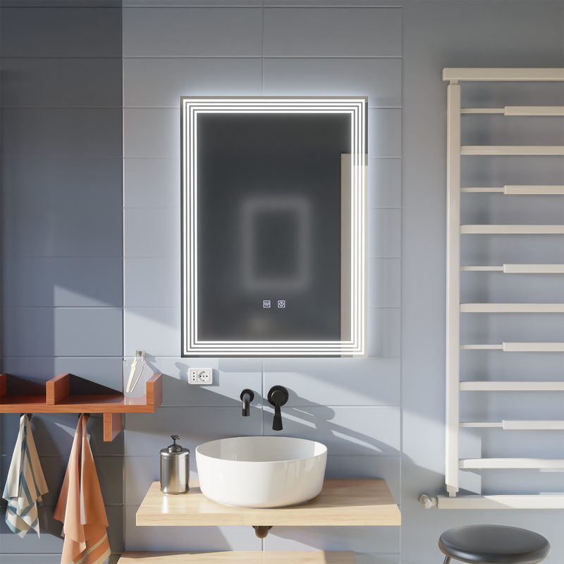 Oglinda LED Rectangulara, Dezaburire, 60x80cm, ADIS Basic Touch