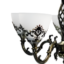 Lustra Rustic COTTAGE, 5*E27, Bronz Antichizat, Metal si Sticla