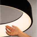 Lustra LED suspendata cu Telecomanda CHIARA, 73W, Lumina Rece/Calda/Neutra, Dimabila, Negru