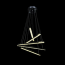 Lustra LED suspendata cu telecomanda si cristal LIBORIA 64W, lumina Rece/Calda/Neutra, Dimabila, Crom Lucios