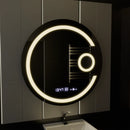 Oglinda LED Rotunda, 70cm, Visio MotionGlow Marcello, Sistem Dezaburire, Ceas & Termometru, Lupa Cosmetica, Dimabila