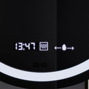 Oglinda LED Rotunda, 60cm, Visio MotionGlow Marcello, Sistem Dezaburire, Ceas & Termometru, Lupa Cosmetica, Dimabila