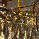 Candelabru Cristal TOPKAPI Nobile 6xE14, Diametru 40cm, Auriu Lucios, Inaltime Reglabila