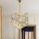 Candelabru Cristal TOPKAPI Petito 3xE27, Diametru 30cm, Auriu Lucios, Inaltime Reglabila