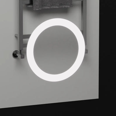 Oglinda LED Rectangulara, 60x80cm, Precision MotionGlow Marcello, Sistem Dezaburire, Ceas & Termometru, Lupa Cosmetica, Dimabila