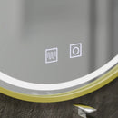 Oglinda LED Rotunda, 60cm, Glanz Touch, Sistem Dezaburire, Dimabila