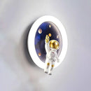 Lustra LED ASTRONAUT cu telecomanda, 51W, lumina Rece/Calda/Neutra, Alb Albastru