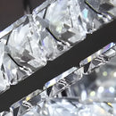 Candelabru LED Alberico Patrat, 17W, Lumina Rece/Calda/Neutra, Cristal, Crom Lucios