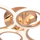 Lustra LED cu telecomanda  BETTY 44W, 4 Cercuri, lumina Rece/Calda/Neutra, Dimabila, Auriu Lucios