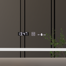 Oglinda LED Rectangulara, 120x80cm, Definition MotionGlow Marcello, Sistem Dezaburire, Ceas & Termometru, Lupa Cosmetica, Dimabila