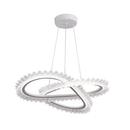 Lustra LED cu Telecomanda LT187WH, Cristal si Metal, 52W, Dimabila, Inaltime Reglabila, lumina Rece/Calda/Neutra, Iluminat Luxos Lustre LED cu Telecomanda Default Title Alessandro Design