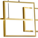 Lustra LED suspendata cu telecomanda DENISSE 81W, lumina Rece/Calda/Neutra, Dimabila, Auriu, Inaltime Reglabila, 2233/4GD