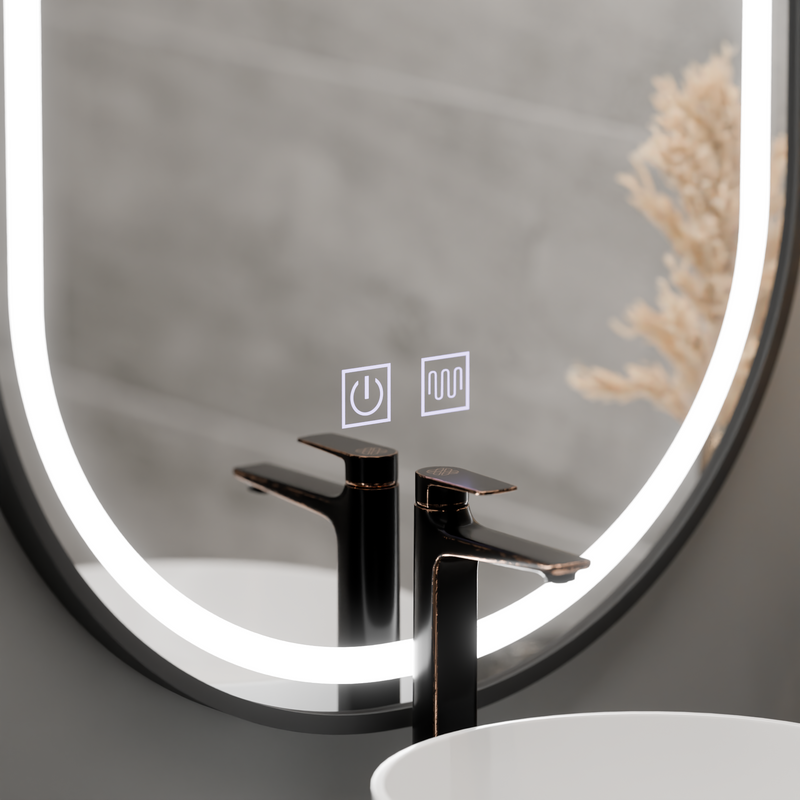 Oglinda LED Ovala 60x100cm Torino Vetro Touch Sistem Dezaburire Dimabila