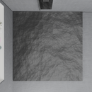 Cadita de dus patrata 90x90 cm, slim 3 cm, gri inchis