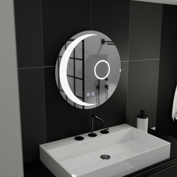 Oglinda LED Rotunda, 60cm, Orbis Touch, Sistem Dezaburire