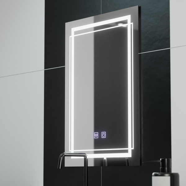 Oglinda LED Rectangulara, 50x70cm,  Koven Touch, Sistem Dezaburire
