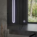 Oglinda LED cu Dulap PLANO 80x70 cm Alb Senzor Touch si Depozitare Oglinzi Dulap Default Title Alessandro Design