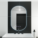 Oglinda LED Ovala, 50x80cm, Lucia Senzor Marcello, Sistem Dezaburire, Ceas & Termometru, Dimabila