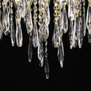 Candelabru Cristal CC8080/D500CH, 5x E14, Diametru 49cm, Crom