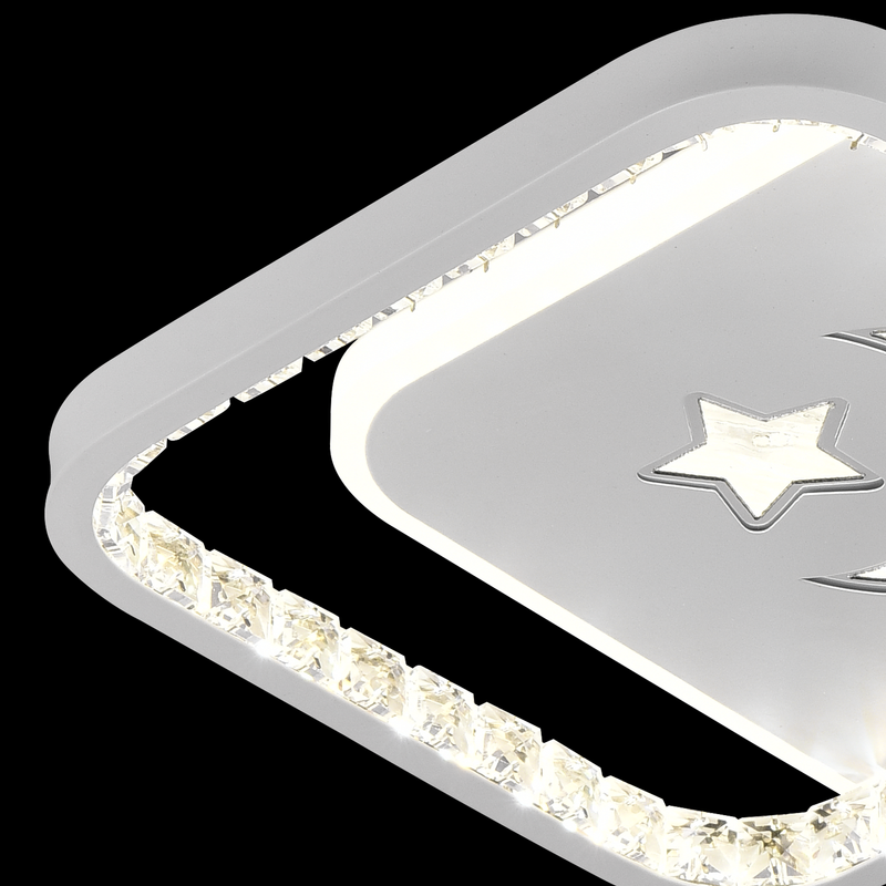 Lustra LED PERU 39W, 2 Patrate, lumina Rece/Calda/Neutra, Negru