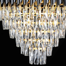 Candelabru Cristal CC900/800X1200, 23xE14, Diametru 80cm, Inaltime 120cm, Auriu Lucios si Negru, Inaltime Reglabila, Design Elegant Candelabre Cristal Default Title Alessandro Design