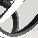 Lustra LED VERTEX Pulse, 24W, Ondulata, Lumina Rece/Calda/Neutra, Negru