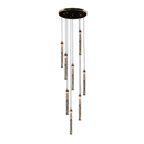 Candelabru Cristal LED 21W, Lumina Calda/Neutra/Rece, Diametru 25cm Auriu CM510/H150XW35