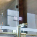 Oglinda LED RAYNA Touch, 80x60 cm, functie Dezaburire, Rama Auriu Brushed