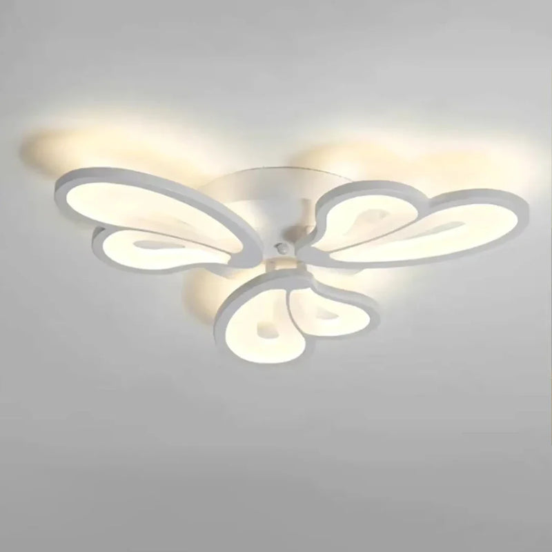 Lustra LED cu telecomanda BLOSSOM 43W, 3 Petale, lumina Rece/Calda/Neutra, Dimabila, Alb