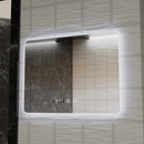 Oglinda LED Dreptunghiulara ARTAR Touch, 80X60cm, Sistem Dezaburire, Dimabila, Ceas si Temperatura, Lumina Calda Neutra Rece 3000K/4000K/6000K Oglinda Baie cu LED si Dezaburire Default Title Alessandro Design