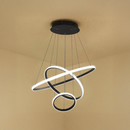 Lustra LED suspendata RICCI 81W, 3 Cercuri, lumina Rece/Calda/Neutra, Negru, Inaltime Reglabila Lustre Moderne Default Title Alessandro Design