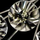 Candelabru Cristal SEGOVIA Magno 10x E14, Diametru 60cm, Argintiu Lucios, Inaltime Reglabila