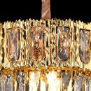 Candelabru Cristal BELVEDERE Petito 3xE14, Diametru 30cm, Auriu Lucios, Inaltime Reglabila