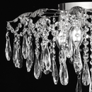 Candelabru Cristal CC9221/5CH, 5x E14, Diametru 48cm, Crom Lucios