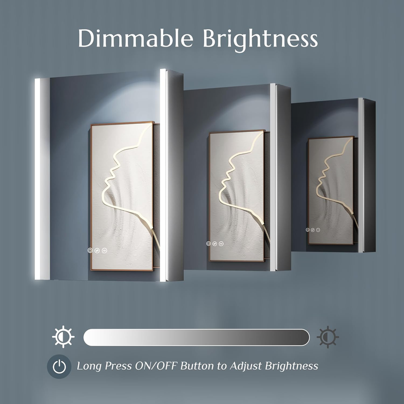 Dulap Emilia Cu Oglinda LED DBP121 51x71 Alb