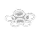 Lustră LED FREJA cu Telecomandă, 90W, 3000K/4000K/6000K, Dimabil, Alb, Cristale, 6 Cercuri