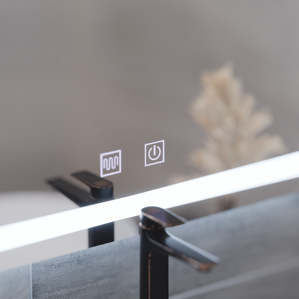 Oglinda LED Rectangulara, 80x60cm, Edge LUMINOUS Touch, Sistem Dezaburire, Dimabila