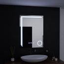 Oglinda LED Rectangulara, 60x80cm, Precision MotionGlow Marcello, Sistem Dezaburire, Ceas & Termometru, Lupa Cosmetica, Dimabila
