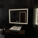 Oglinda LED Rectangulara, 120x80cm, Verite Imperial Silver Motion Glow Marcello, Sistem Dezaburire, Ceas & Termometru, Dimabila