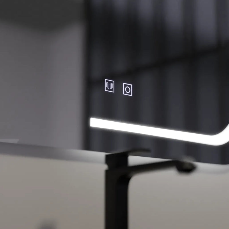 Oglinda LED Rectangulara, 80x60cm, Touch Ulrich, Sistem Dezaburire, Dimabila