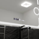 Oglinda LED Rectangulara, 80x60cm, Eclat MotionGlow Marcello, Sistem Dezaburire, Ceas & Termometru, Lupa Cosmetica, Dimabila