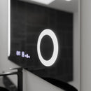 Oglinda LED Rectangulara, 100x80cm, Precision MotionGlow Marcello, Sistem Dezaburire, Ceas & Termometru, Lupa Cosmetica, Dimabila