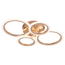 Lustra LED cu telecomanda  BETTY 44W, 4 Cercuri, lumina Rece/Calda/Neutra, Dimabila, Auriu Lucios