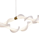 Lustra LED Suspendata Acril LT762/2GD, 80W, Lumina 3000/4000/6000K, Alb, Inaltime Reglabila