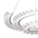 Lustra LED LT188WH, Cristal si Metal, 40W, Dimabila, Inaltime Reglabila, Lumina Rece/Calda/Neutra, Iluminat Luxos