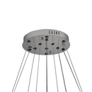 Lustra LED suspendata cu telecomanda si cristal PRISM LUMORA 63W, 3 Cercuri, lumina Rece/Calda/Neutra, Dimabila, Crom Lucios, Inaltime Reglabila