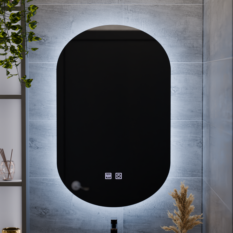 Oglinda LED Ovala, 50X80cm, E14S/50X80, Touch, Sistem Dezaburire