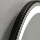 Oglinda LED Rotunda, 60cm, Celeste Majeste Noir Eleve MotionGlow Marcello, Sistem Dezaburire, Ceas & Termometru, Dimabila